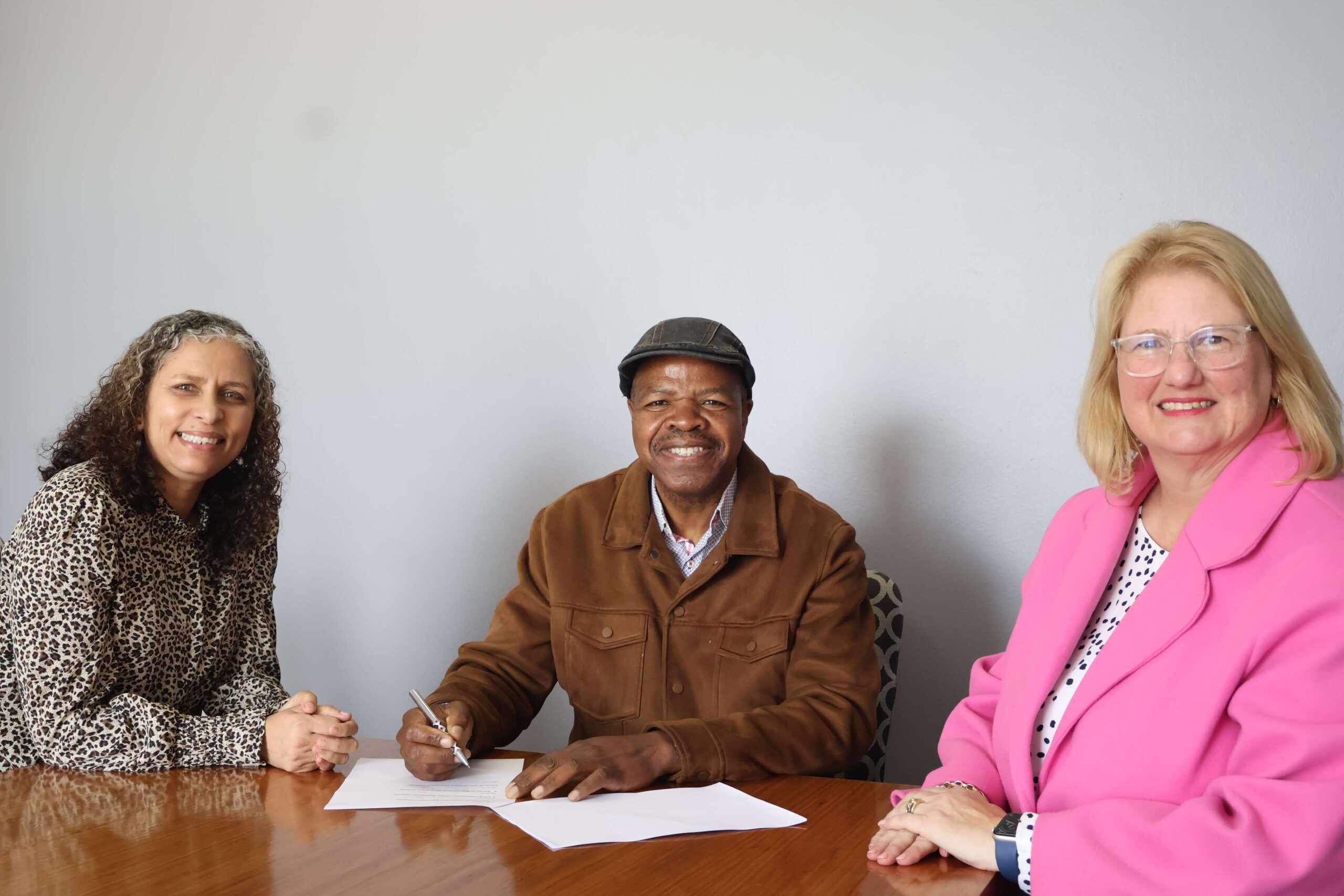 Left to right is Maties Sport, Chief Director, Ilhaam Groenewald, Professor Mbulungeni Madiba, Dean of the Faculty of Education and Prof Nicola Smit, Stellenbosch University Acting Chief Operating Officer.